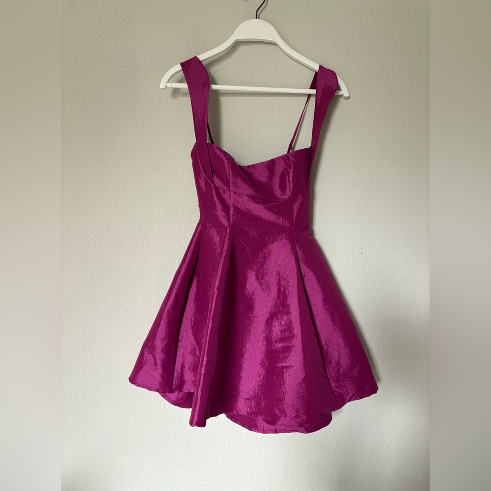 LUCY IN THE SKY Fit and Flare Dress in Berry